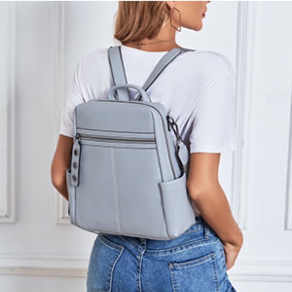 Stylish Light Gray Women's Backpack/Shoulder bag